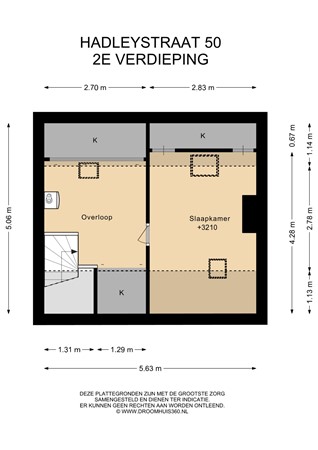 Floorplan - Hadleystraat 50, 1431 SN Aalsmeer